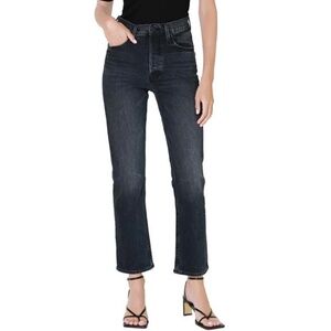 MOTHER Women's Black Straight Leg Tomcat On the Fly Jeans Size 28